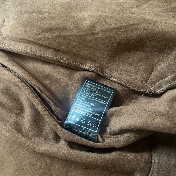Cupcake and cashmere Brown Faux Suede Draped Jacket XS bin2 - Picture 10 of 11